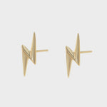 Scream Pretty  Lightning Bolt Stud Earring - Gold Plated