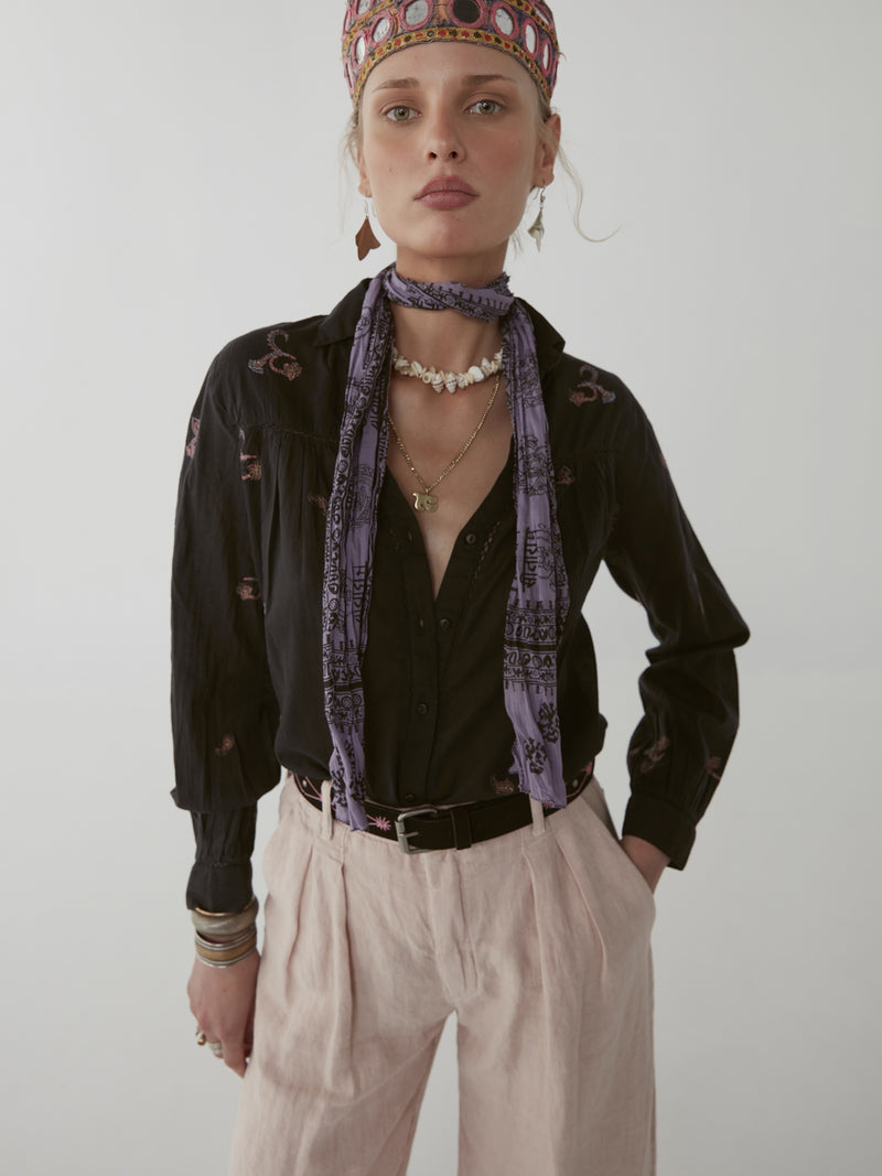 Maison Hotel Jerry Blouse - Firework Night Black