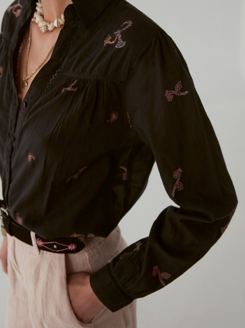 Maison Hotel Jerry Blouse - Firework Night Black