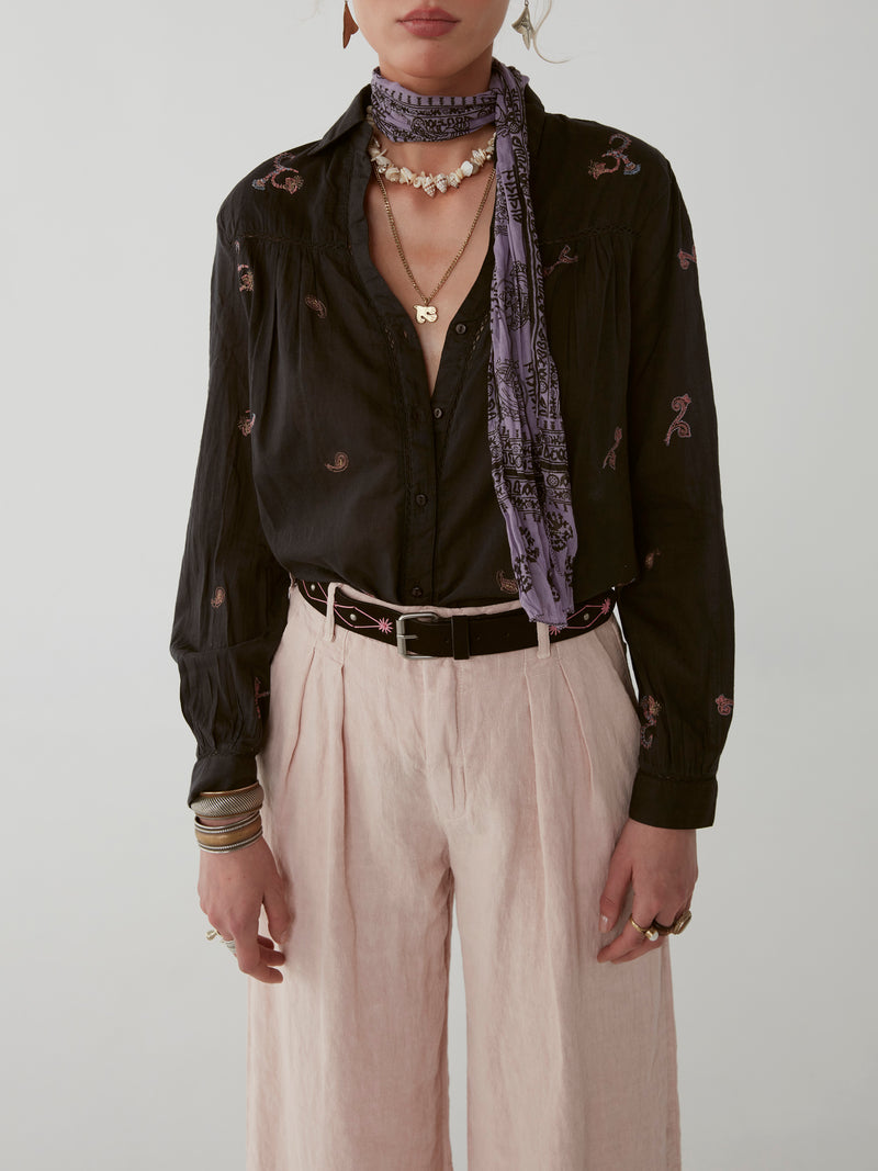 Maison Hotel Jerry Blouse - Firework Night Black