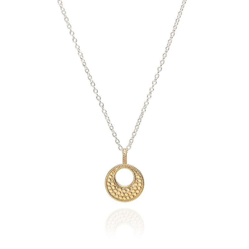 Anna Beck Small Open Disc Dotted Pendant - Gold