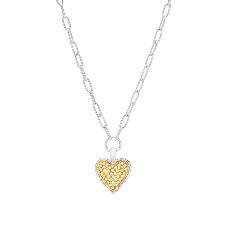 Anna Beck Medium Heart  Necklace - Gold & Silver