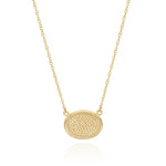Anna Beck Smooth Rim Oval Necklace - Gold