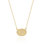 Anna Beck Smooth Rim Oval Necklace - Gold