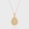 Anna Beck Medallion Scallop Drop Necklace - Gold