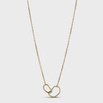 Enamel Copenhagen Organic Double Circle Necklace - Gold