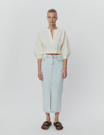 Day Birger Et Mikkelson Niki Soft Denim Skirt - Bleached White