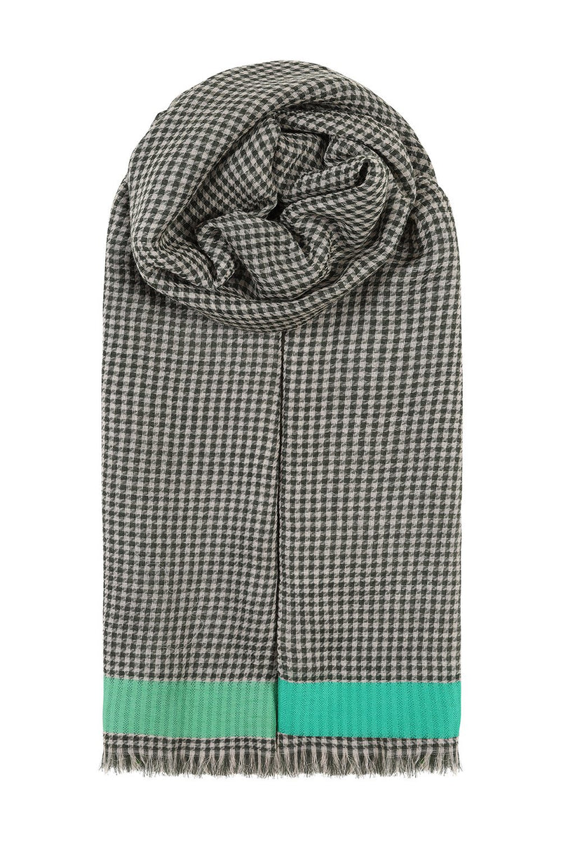 Ombré London Soft Checks Scarf - Green