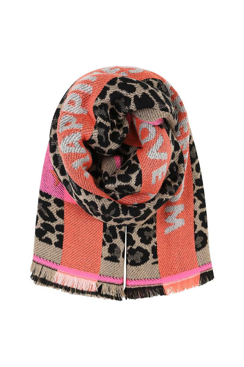Ombre London Love Hope Happiness Scarf - Pink