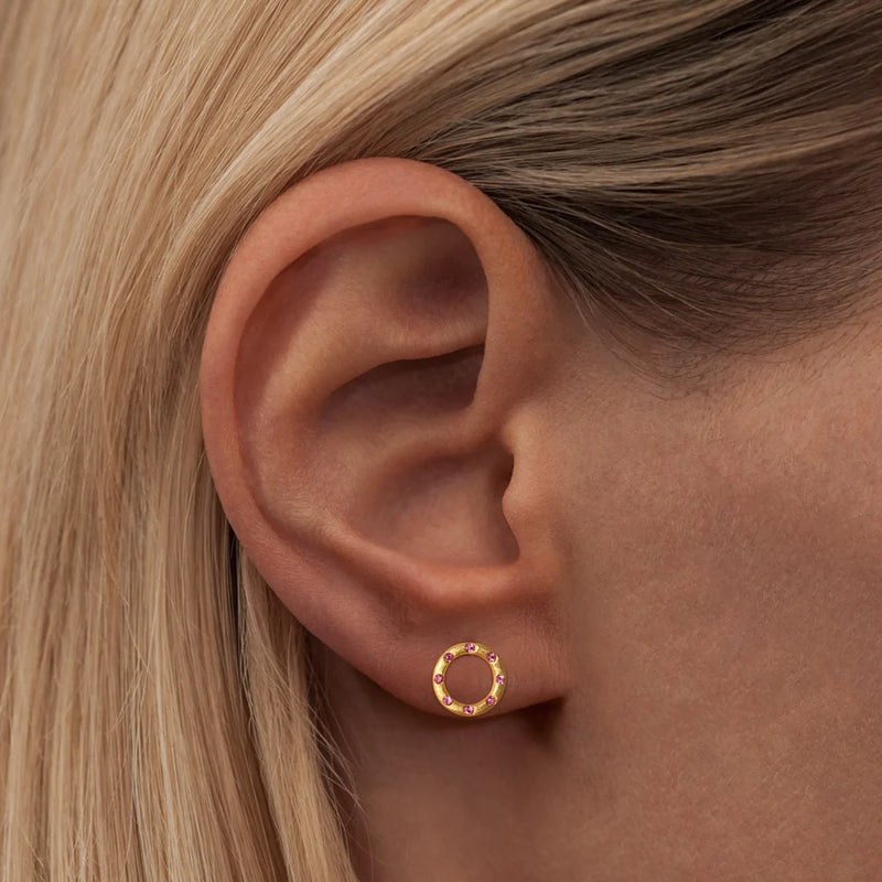 LULU Copenhagen OMG Pink Earring - Gold Plated