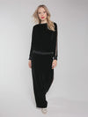 Nooki Phoenix Wide Leg Velvet Trouser - Black