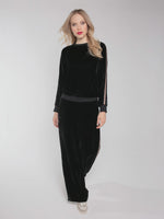 Nooki Phoenix Wide Leg Velvet Trouser - Black