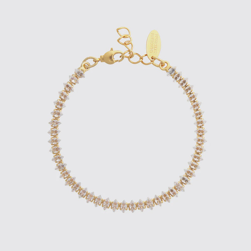 Caroline Svedbom Crystal Navette Bracelet Gold - Crystal