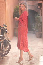 Poppy Field The Label Clavel Midi Dress - Safari Pink