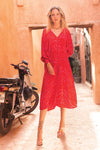 Poppy Field The Label Clavel Midi Dress - Safari Pink