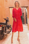 Poppy Field The Label Clavel Midi Dress - Safari Pink
