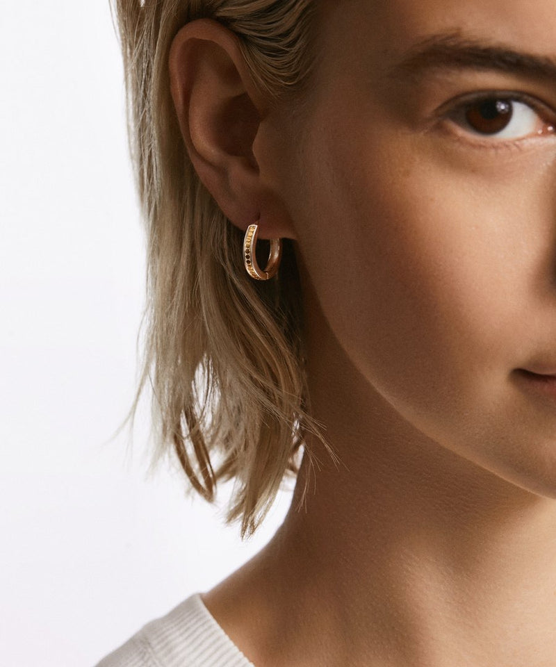 Anna Beck Classic Small Hinge Reversible Hoop  Earrings