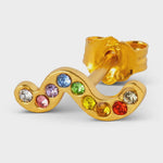 LULU Copenhagen Snaky Rainbow Earring - Gold Plated