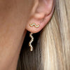 LULU Copenhagen Snaky White Earring - Gold Plated