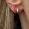 LULU Copenhagen Snaky Green Earring - Silver Plated