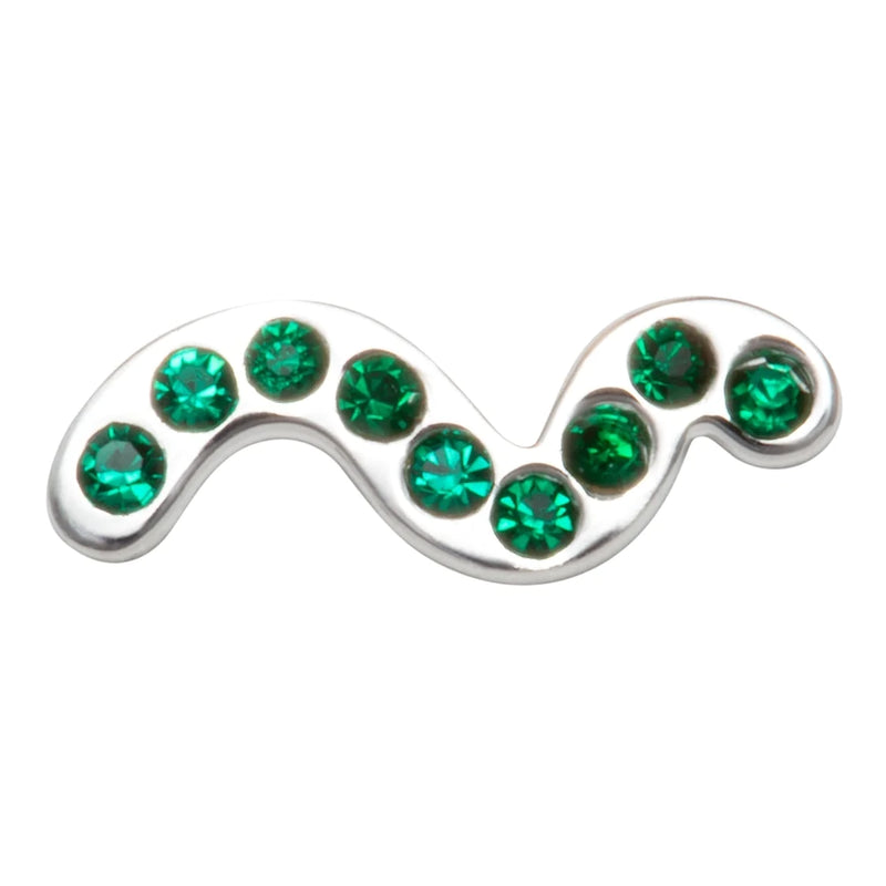 LULU Copenhagen Snaky Green Earring - Silver Plated