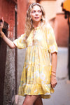 Poppy Field The Label Elsas Mini Dress - Baby Flow Yellow