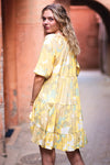 Poppy Field The Label Elsas Mini Dress - Baby Flow Yellow