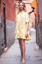 Poppy Field The Label Elsas Mini Dress - Baby Flow Yellow
