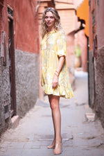 Poppy Field The Label Elsas Mini Dress - Baby Flow Yellow
