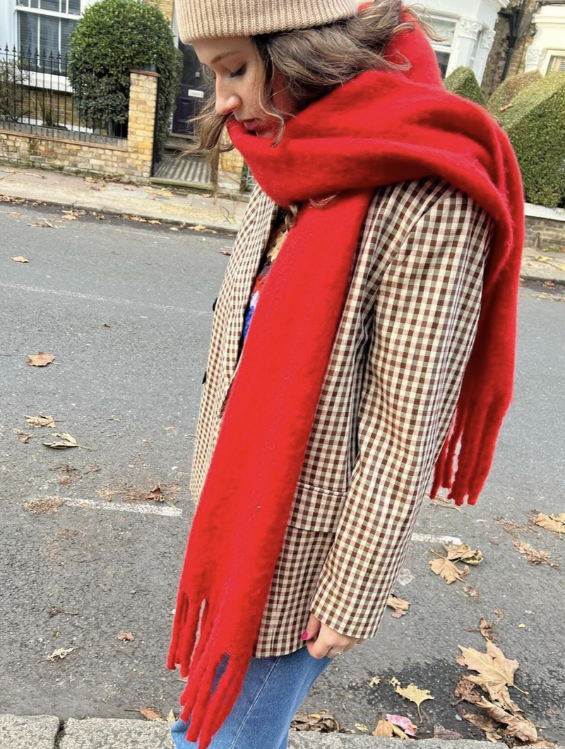 Libby Loves Lola Blanket Scarf - Red