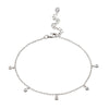 Scream Pretty Anklet with Sparkle Drops - Silver Plated