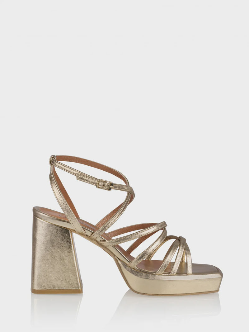 DWRS Tumba Metallic Sandal - Champagne