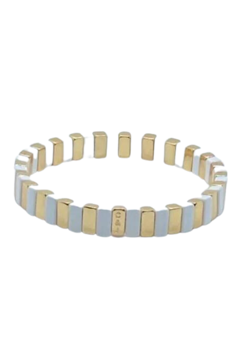 Coco and Jane Loves Gold & White Goals Bracelet