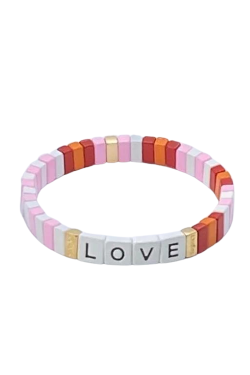 Coco And Jane Loves Pink Ripple Loves Bracelet