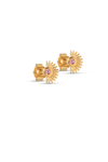 Enamel Copenhagen Petite Soleil Stud Earrings - Gold/Light Pink CZ