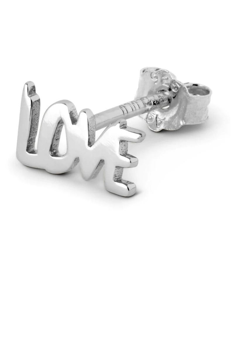 LULU Copenhagen Word Love Earring - Silver Plated