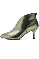 Shoe The Bear Valentine Leather Low Cut Bootie - Silver Olive