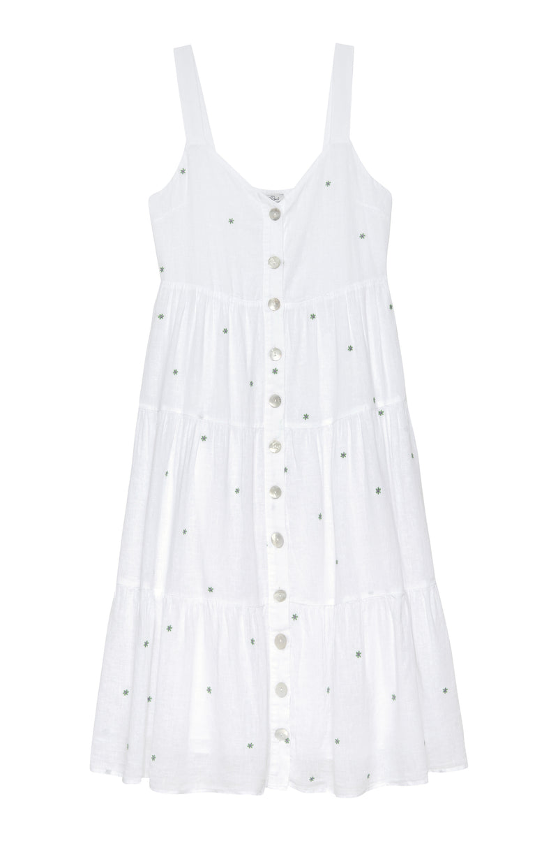 Rails Violet Dress - Green Daisy Embroidery