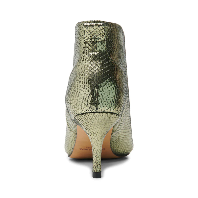 Shoe The Bear Valentine Leather Low Cut Bootie - Silver Olive