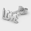LULU Copenhagen Word Love Earring - Silver Plated