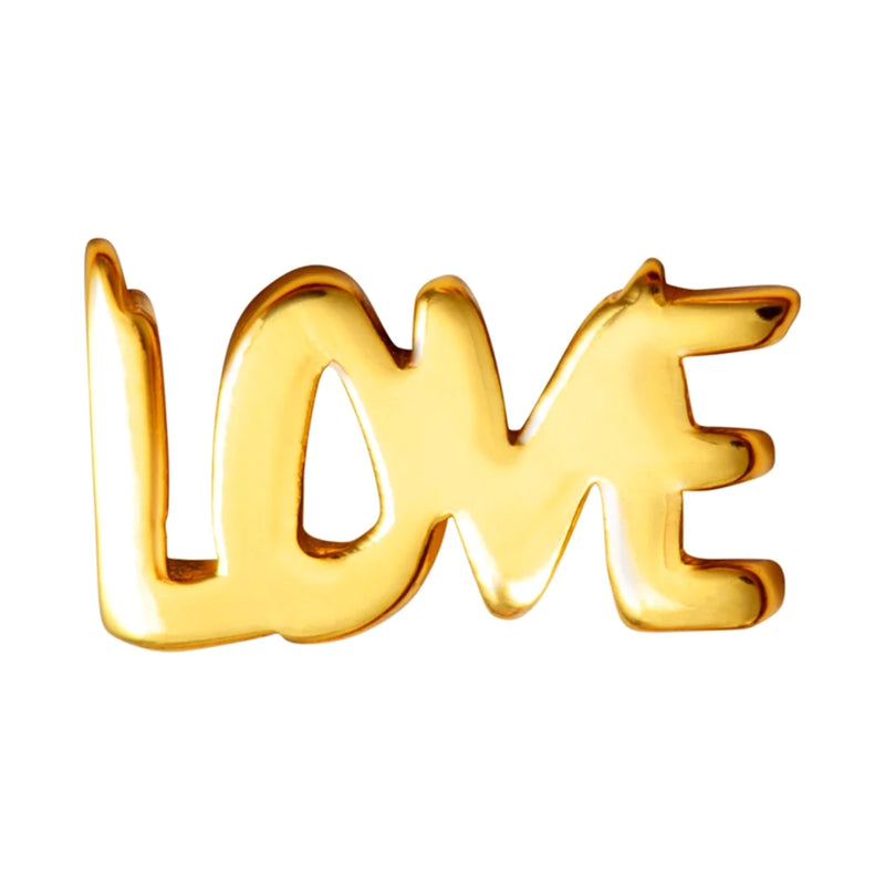 LULU Copenhagen Word Love Earring - Gold Plated