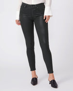 Paige Hoxton Ankle Jeans - Deep Emerald Luxe Coating