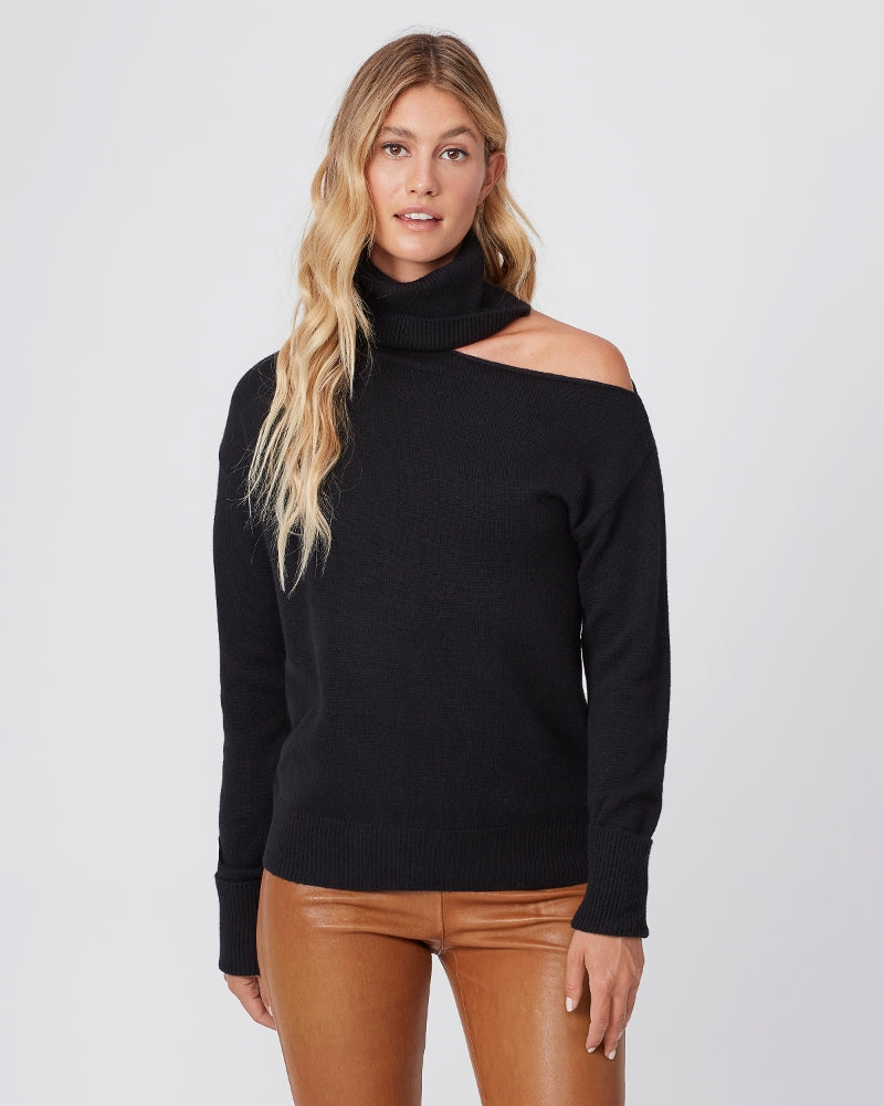Paige Raundi Soft Wool Sweater - Black