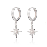 Scream Pretty Starburst Hoop Earrings -  Sterling Silver