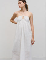 Idano Viviano Embroidered Dress - White
