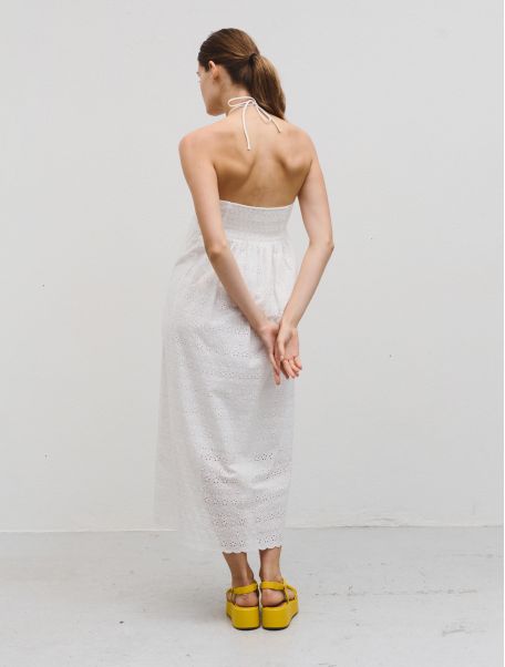 Idano Viviano Embroidered Dress - White
