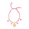 Ashiana London Mireya Knotted Disc Bracelet in Pink