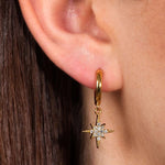 Scream Pretty Starburst Hoop Earrings -  Gold Plated