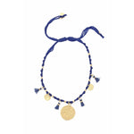 Ashiana London Mireya Knotted Disc Bracelet in Navy