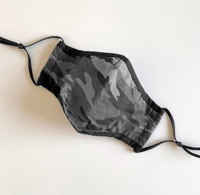 Breathe and Protect Organic Cotton Face Mask - Grey Camo